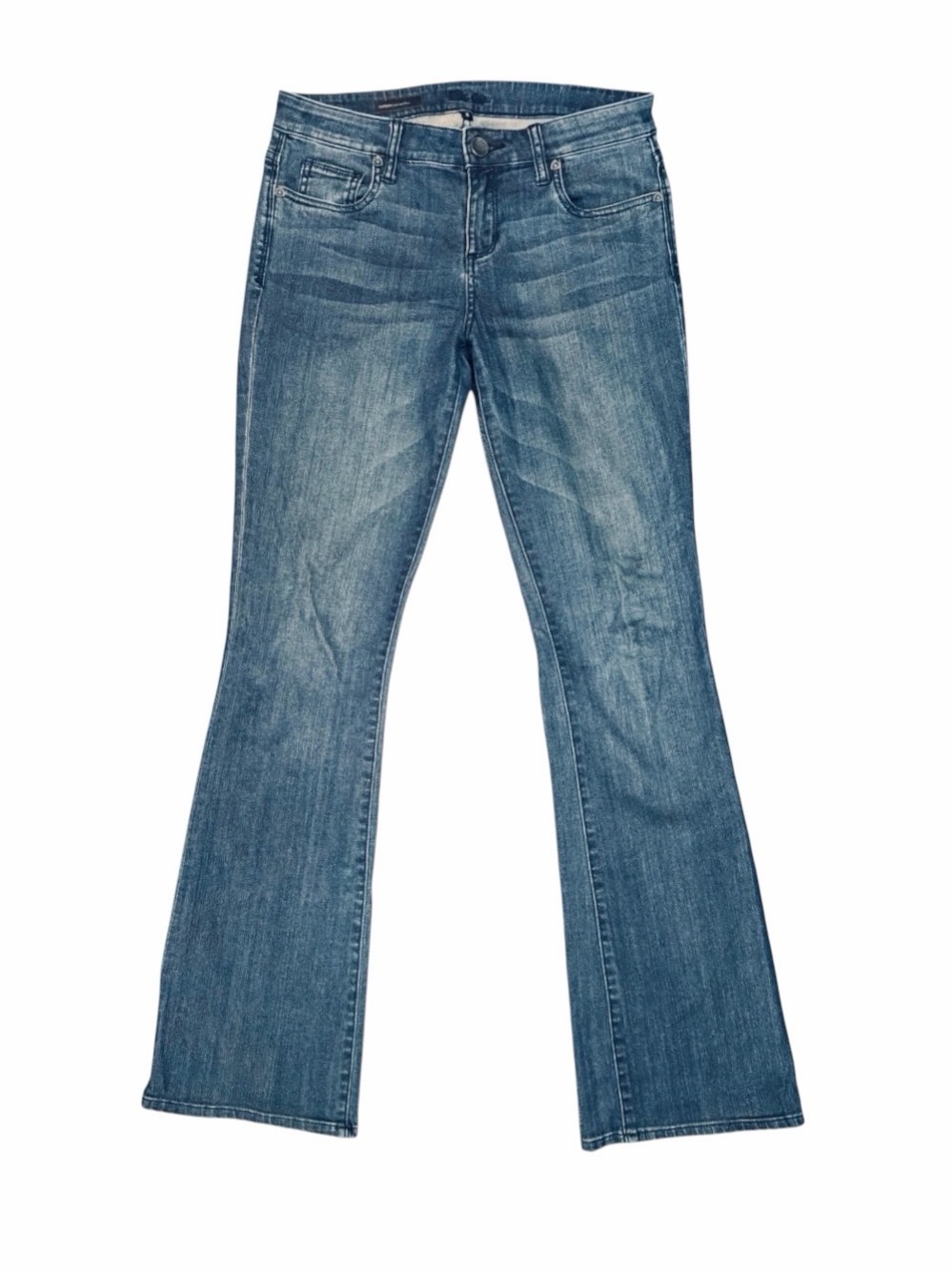 Kut From The Kloth Farrah Baby Bootcut Jeans Size 6 Medium Wash Stretch Denim